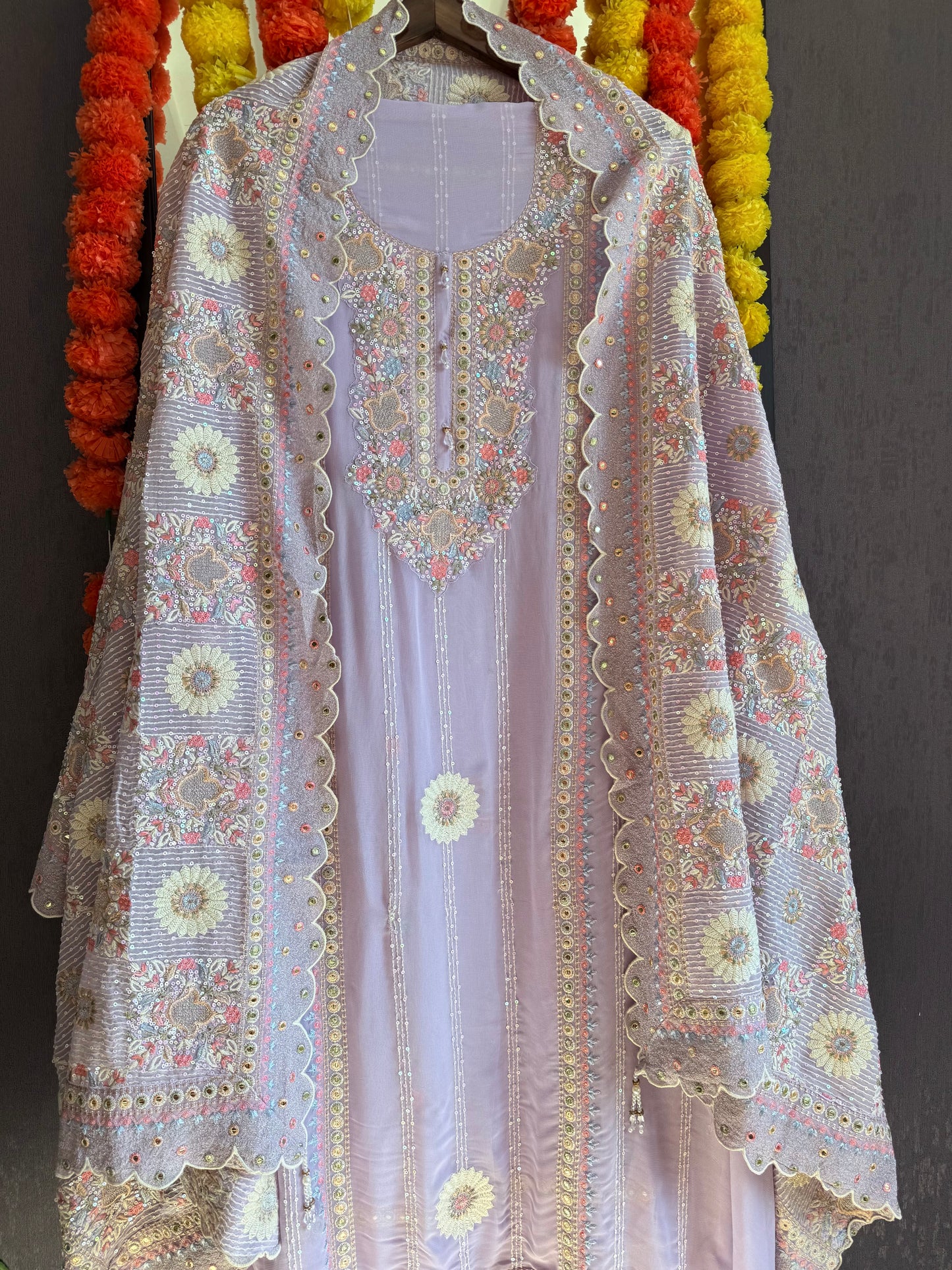 Lucknowi chikankari handwork suit