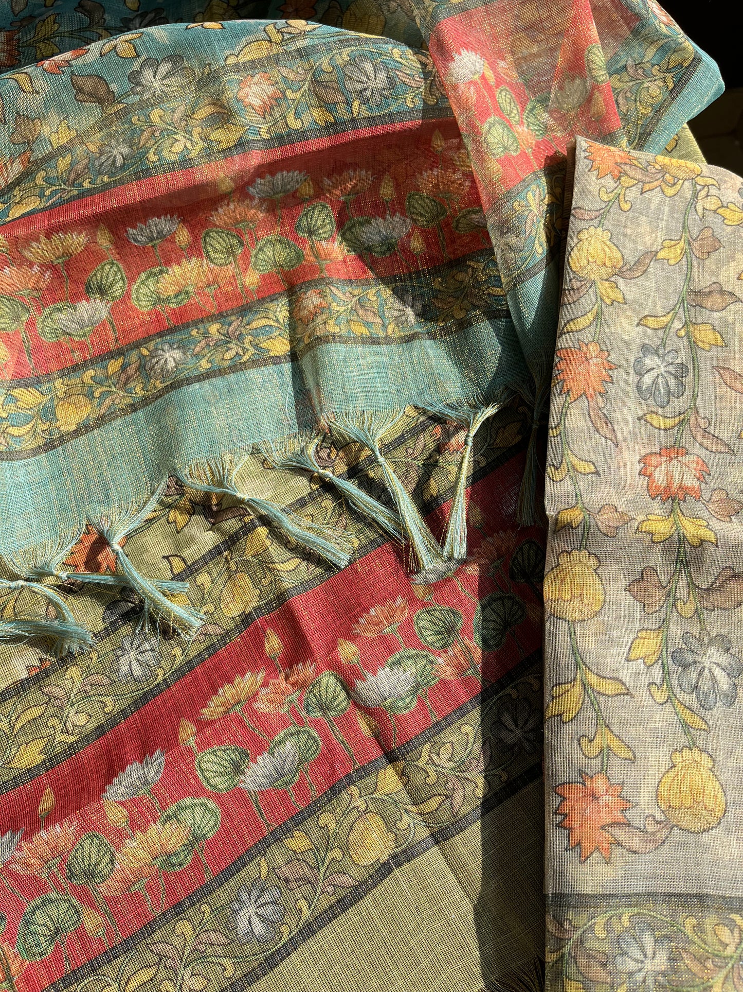 Pure linen frenchknot suit