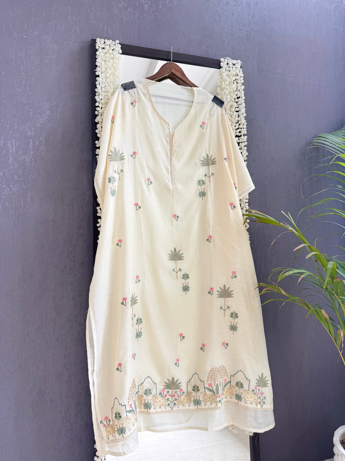 Luxurious Mul chanderi pichwai suit