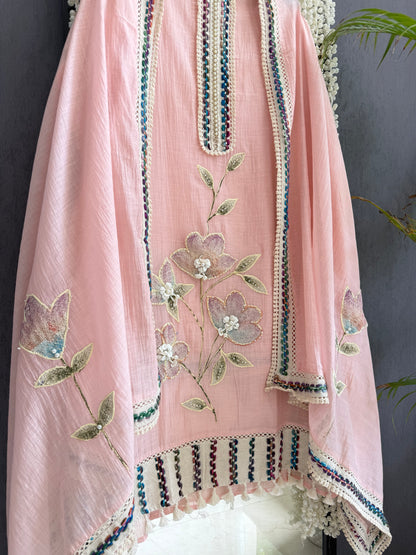 Luxurious Mul chanderi jute suit
