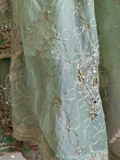 Luxurious mul cotton gotapatti sharara set