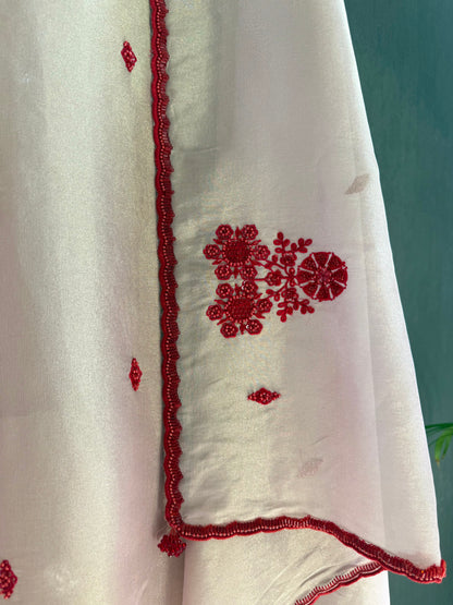 Luxurious ruby bejewelled suit
