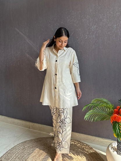Embroidered cotton Coord set