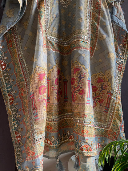 Gotapatti Tissue silk kaftan set