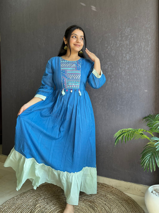 Mulmul Anarkali dress