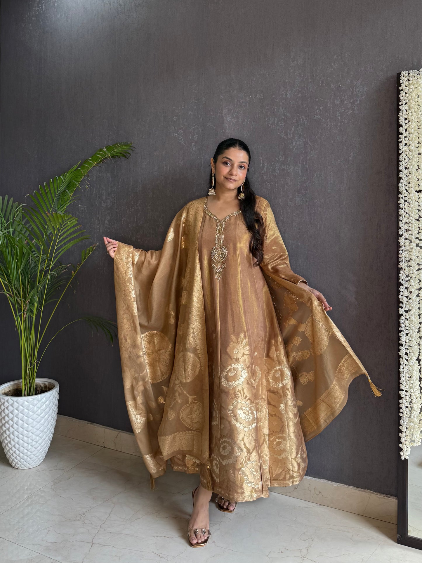 Benarsi handwork Anarkali set