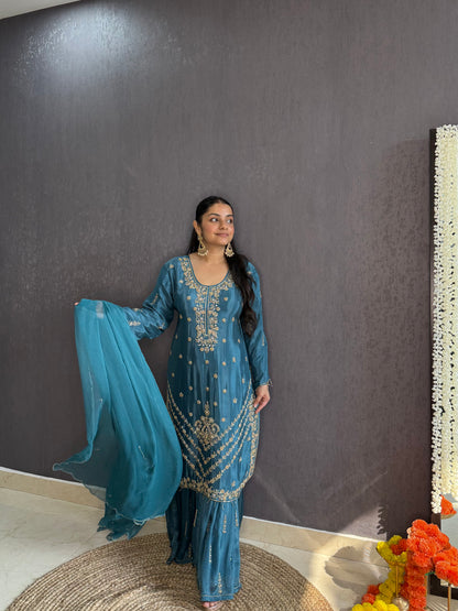 Handwork sharara set