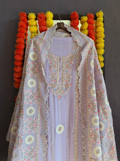 Lucknowi chikankari handwork suit