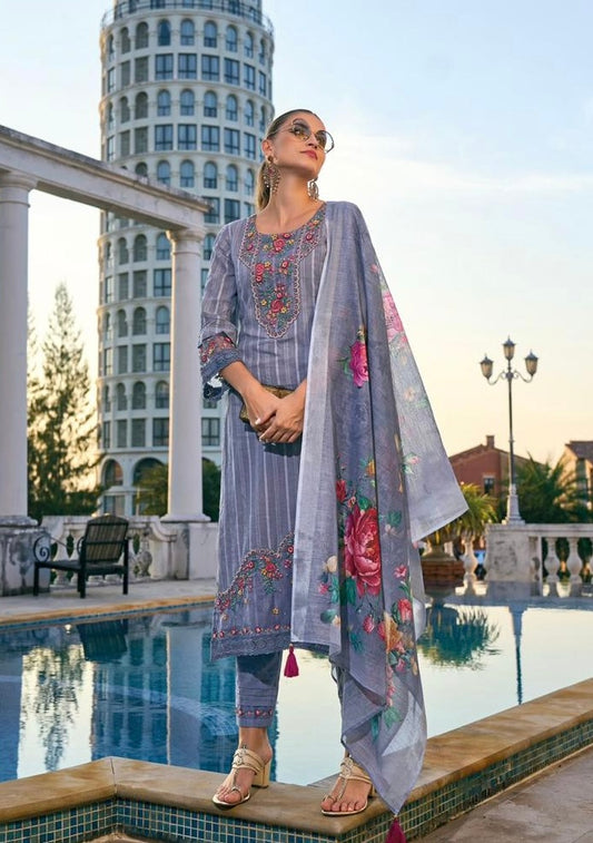 Premium cotton designer suit set