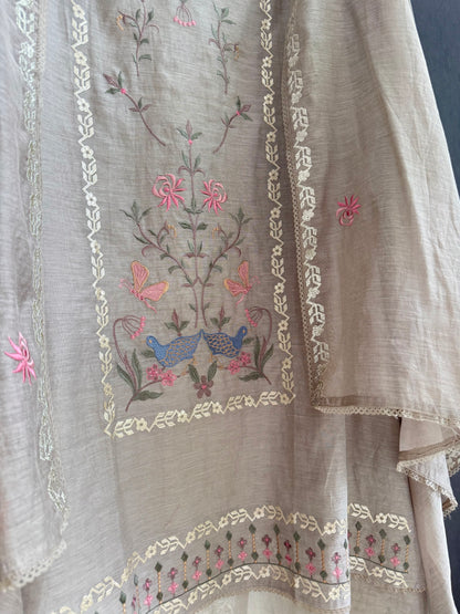 Luxurious Mul chanderi butterfly suit