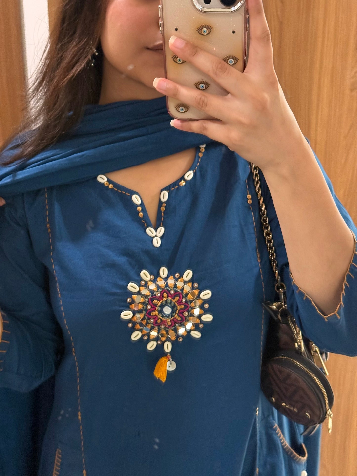 Pure cotton mirror shells A line suit set