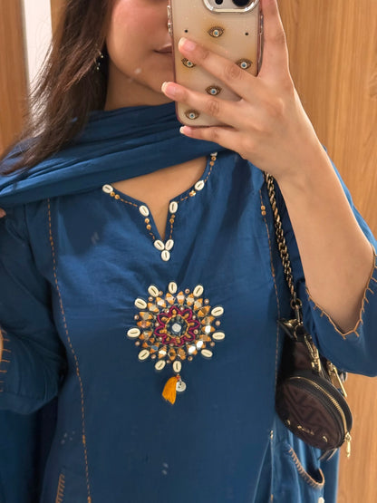 Pure cotton mirror shells A line suit set