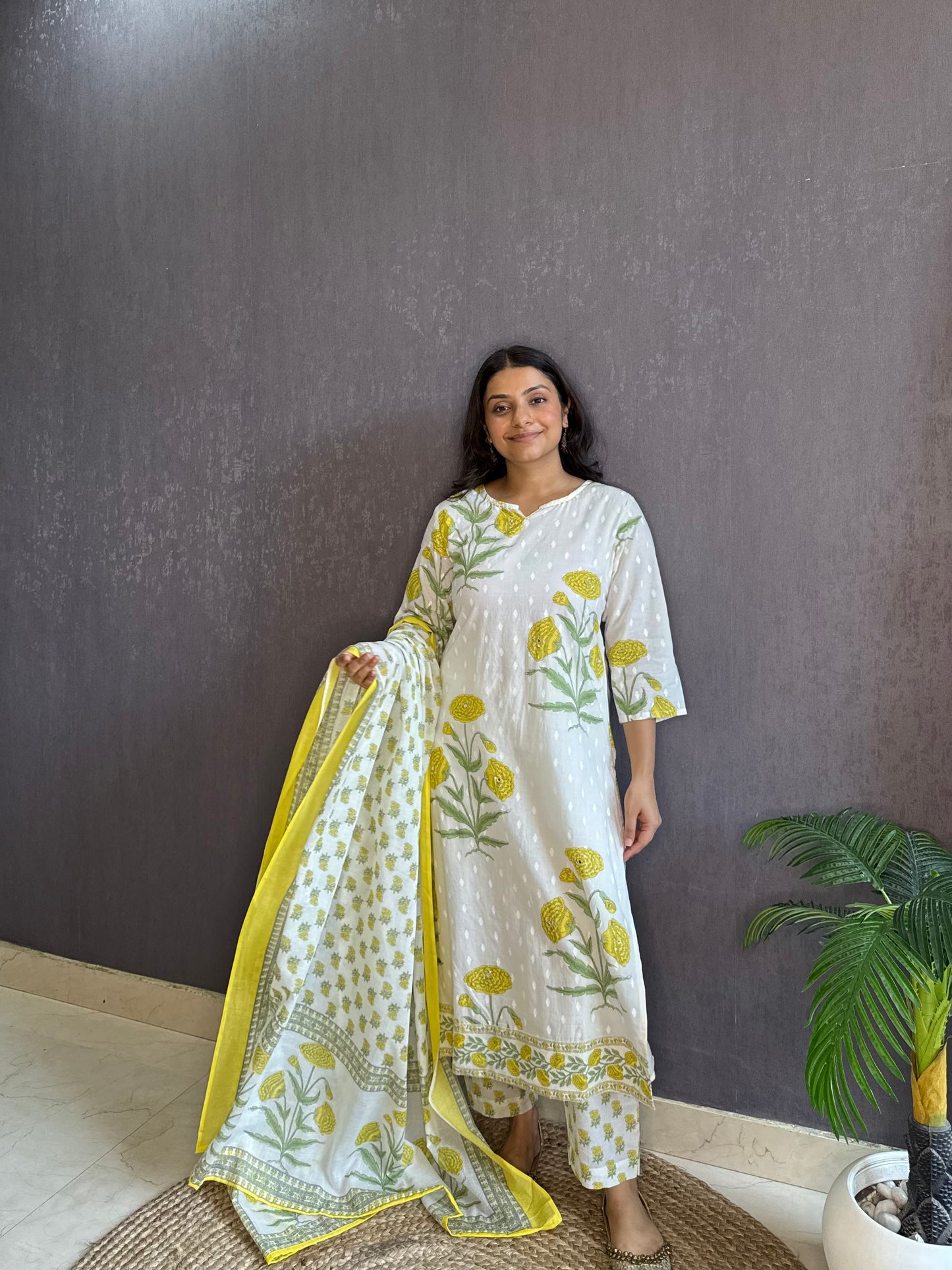 Pure cotton blockprinted kurta set