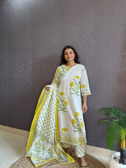 Pure cotton blockprinted kurta set