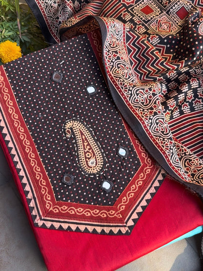 Cotton ajrakh suits