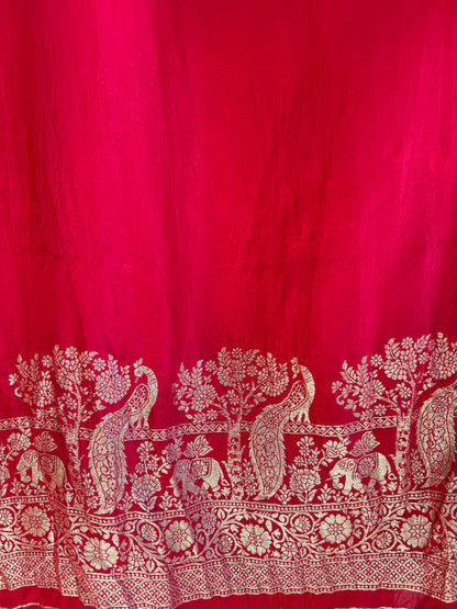 Banarsi bandhani silk suit