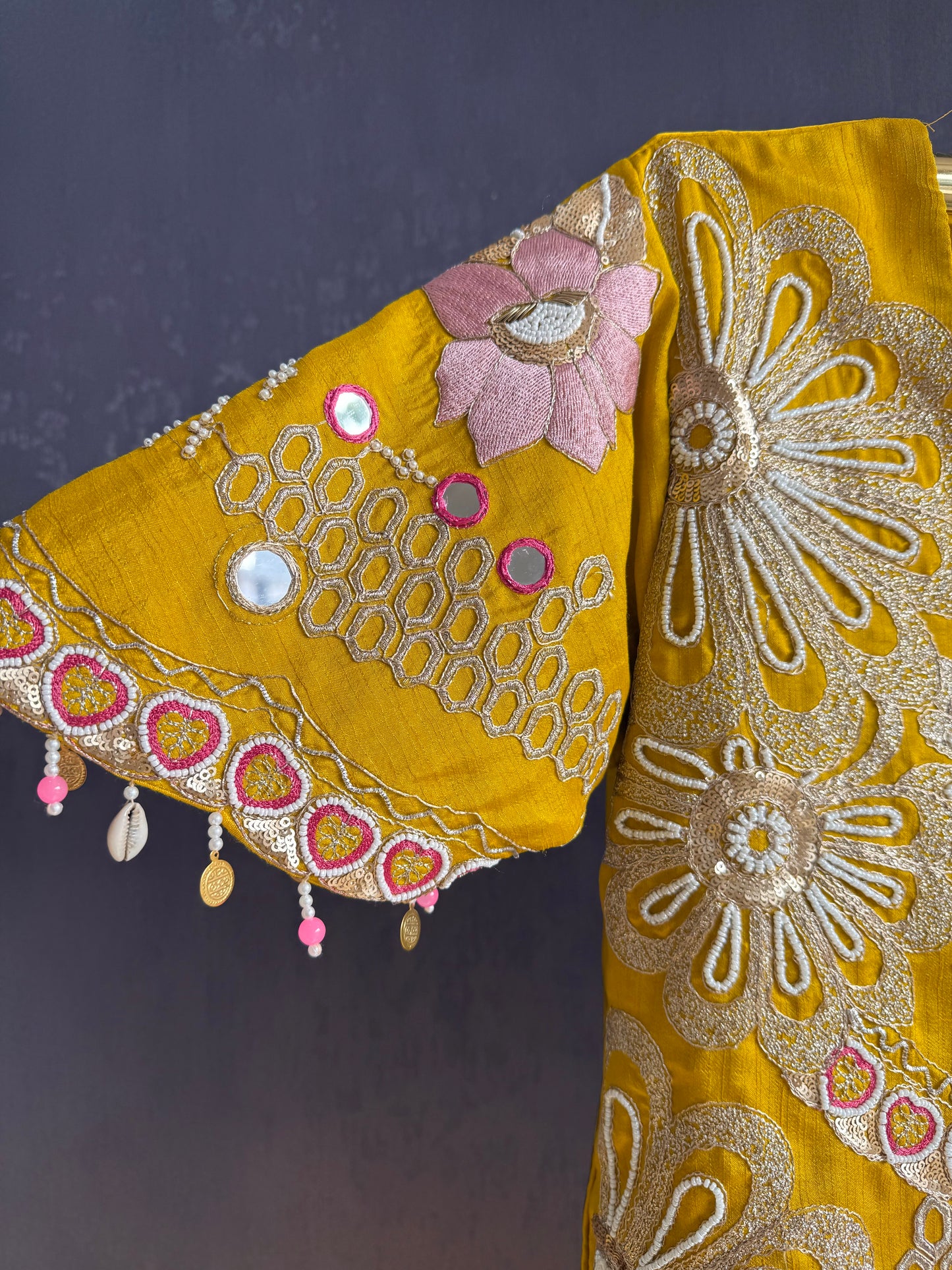 Luxurious raw silk Handwork set
