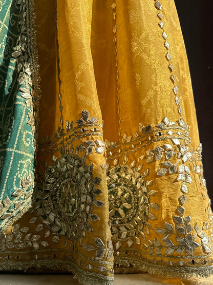 Luxurious Bandhani gotapatti anarkali set