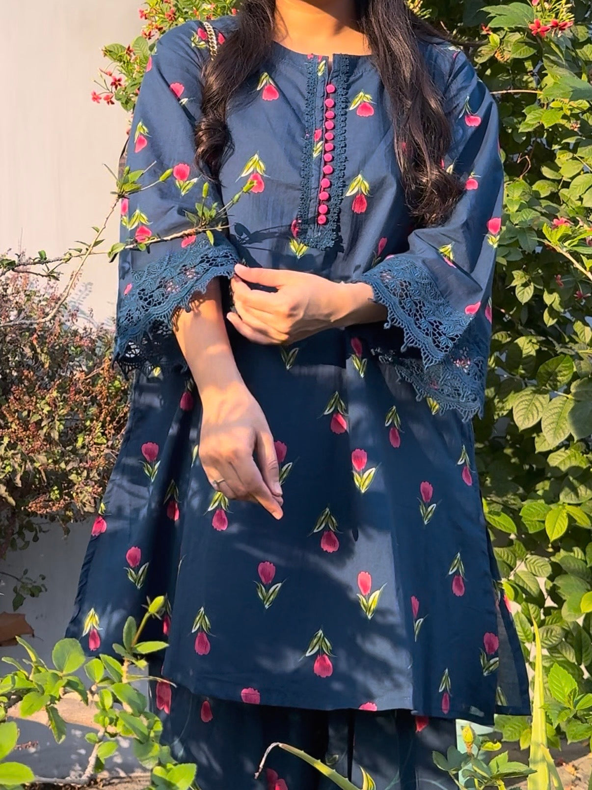 Cotton farshi coord set