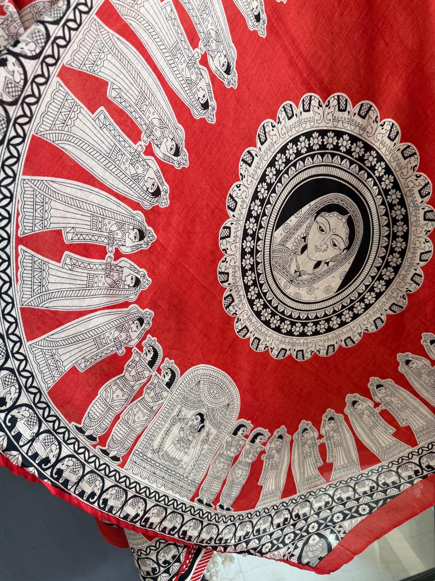 Mulmul cotton raani suit