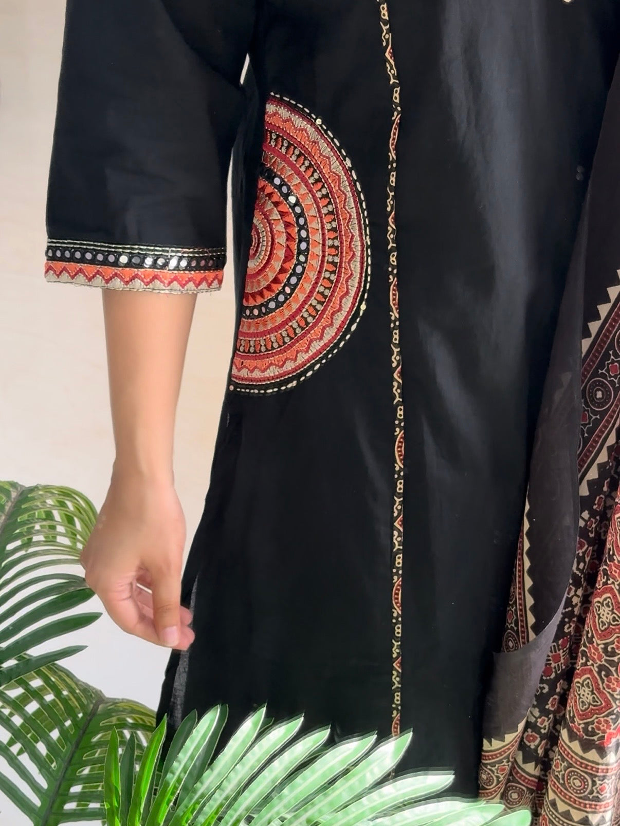 Pure cotton ajrakh A line suit set