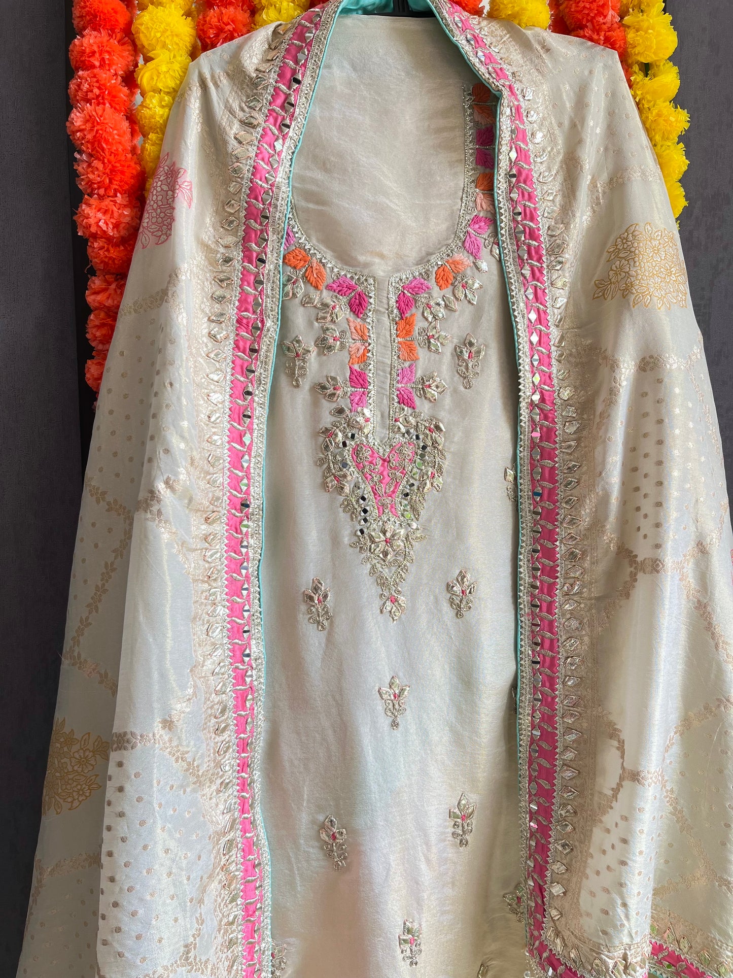 Luxurious Gotapatti silk suit