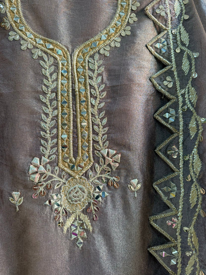 Luxurious Gotapatti Pure Tissue silk suit
