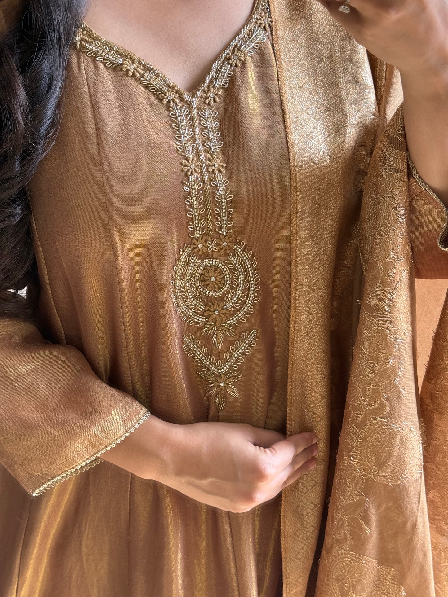 Benarsi handwork Anarkali set