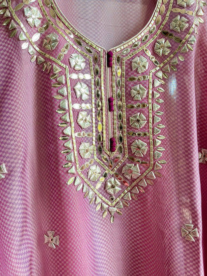 Gotta patti Tissue organza silk suit