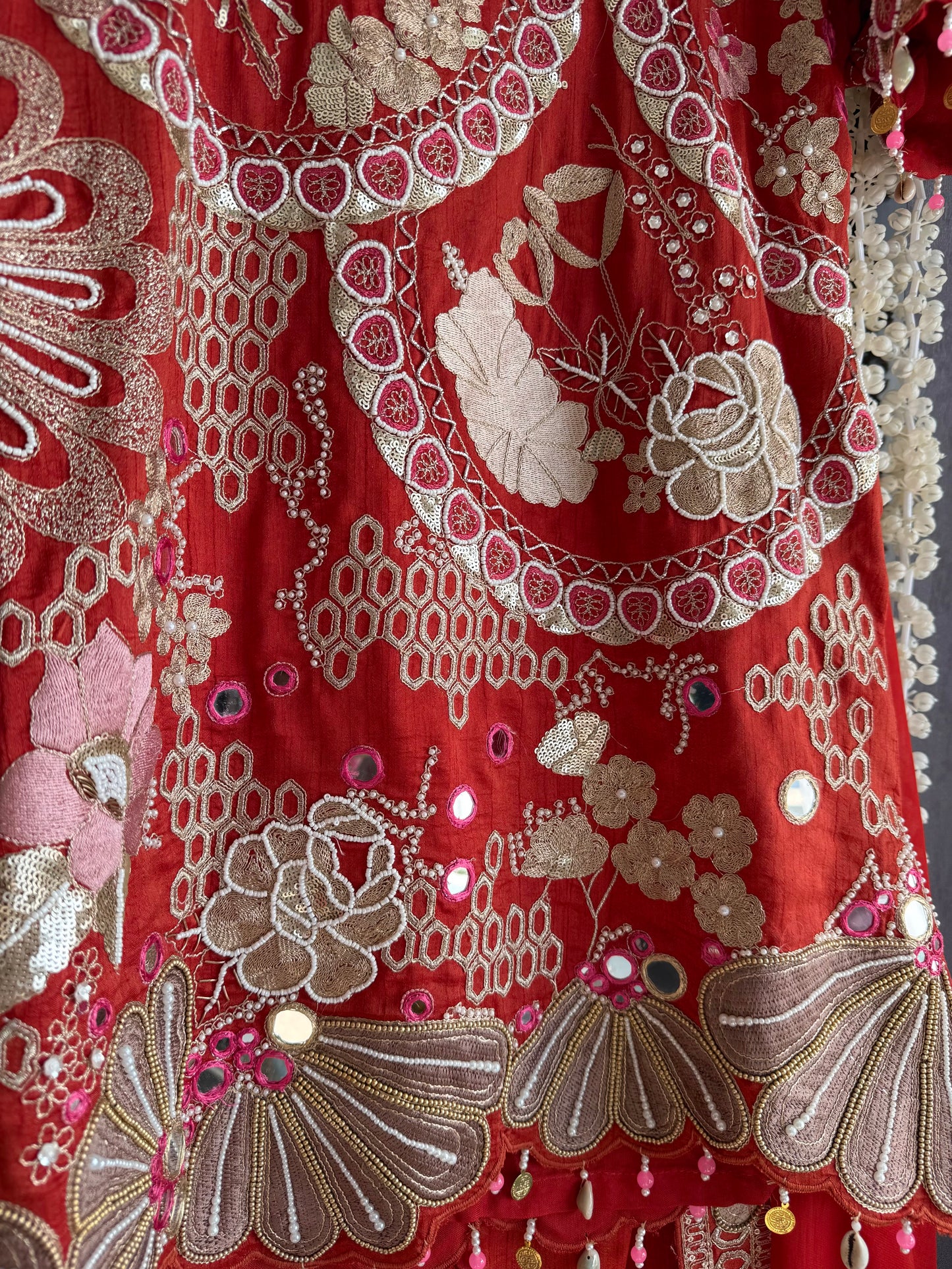 Luxurious raw silk Handwork set