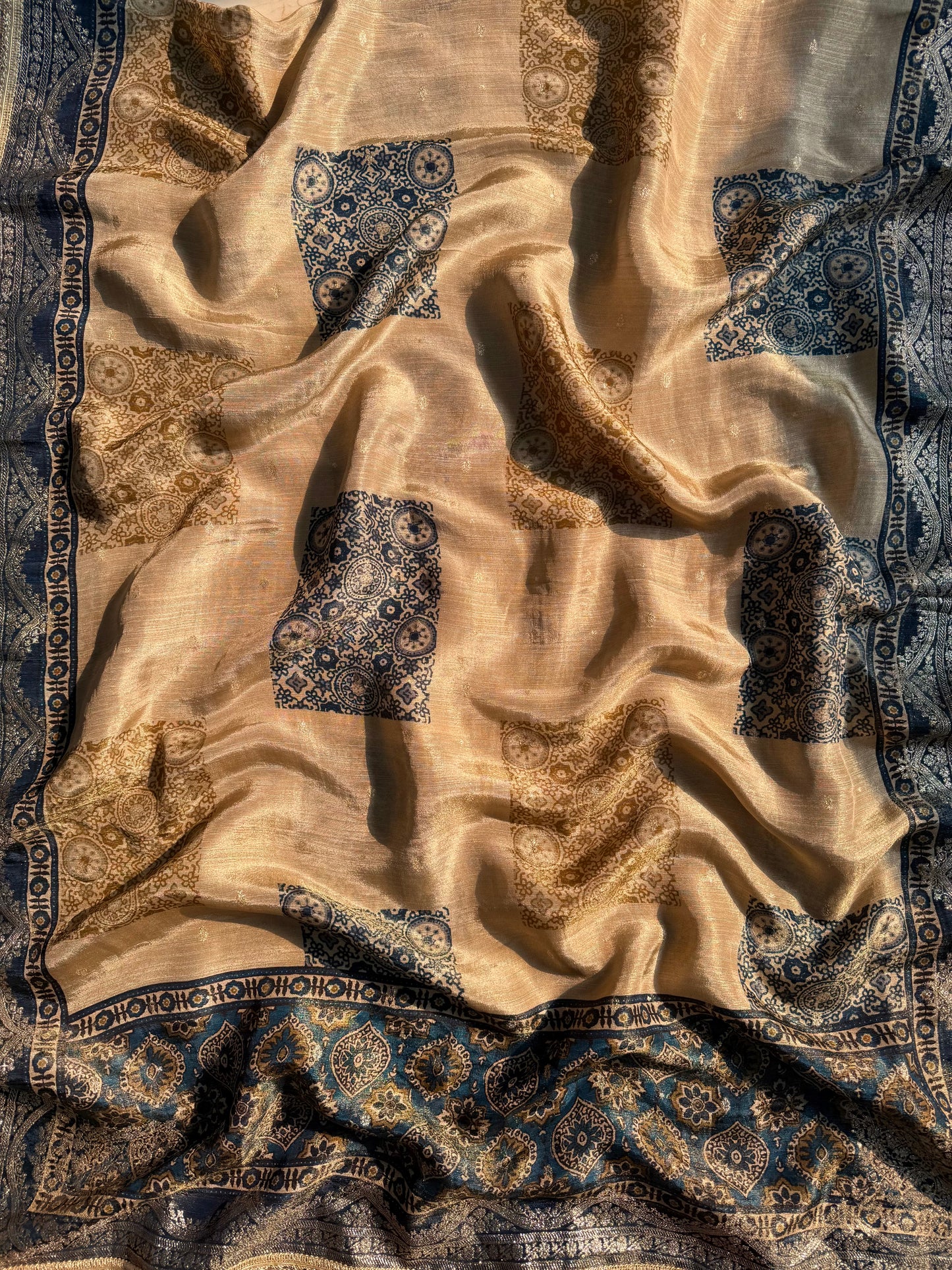Luxurious Tissue silk Aari work suit