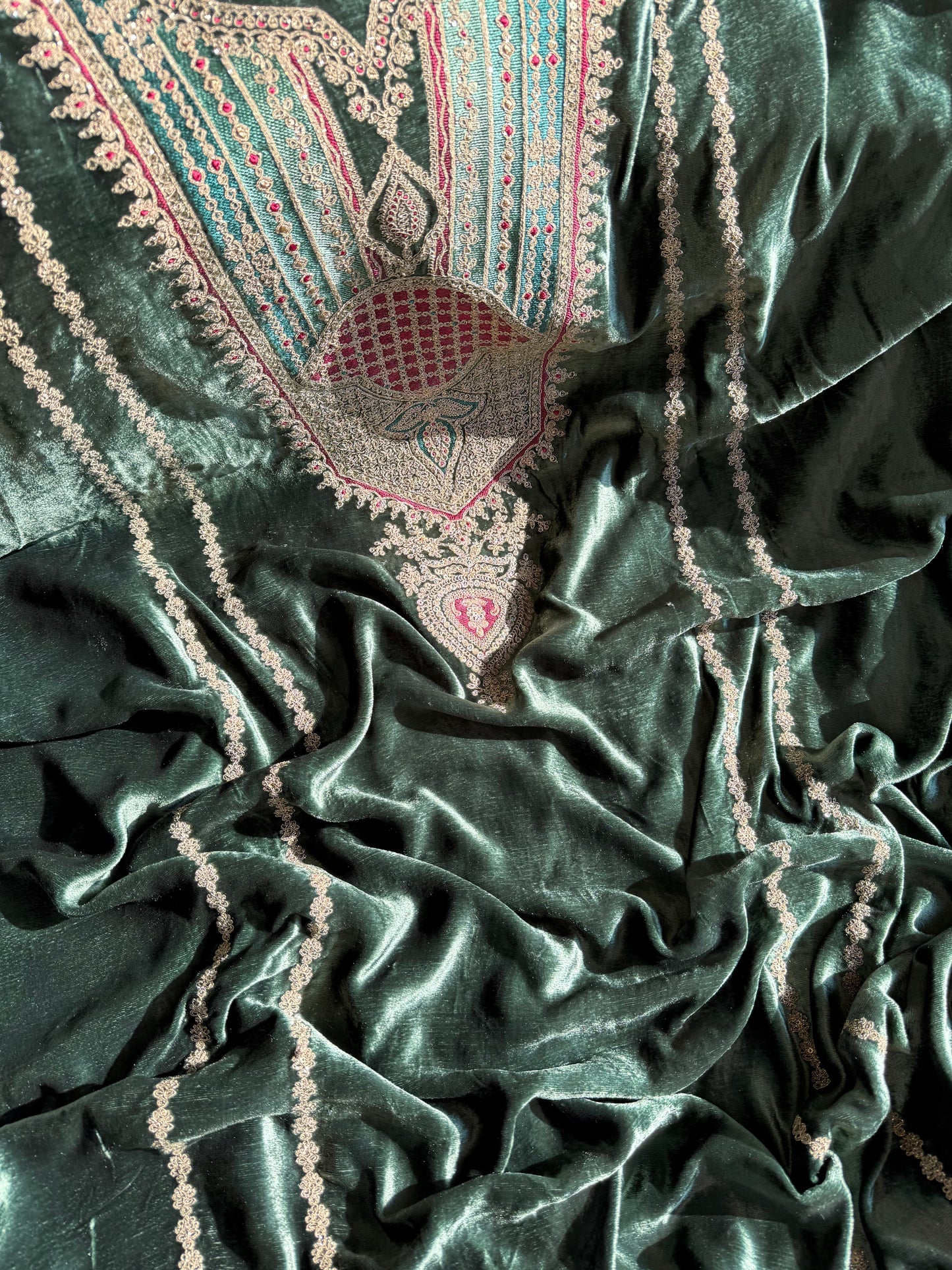 Velvet Marori Aari work suit