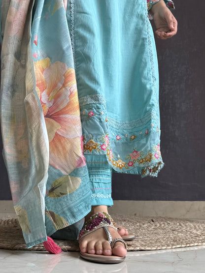 Aline cotton Handwork suit