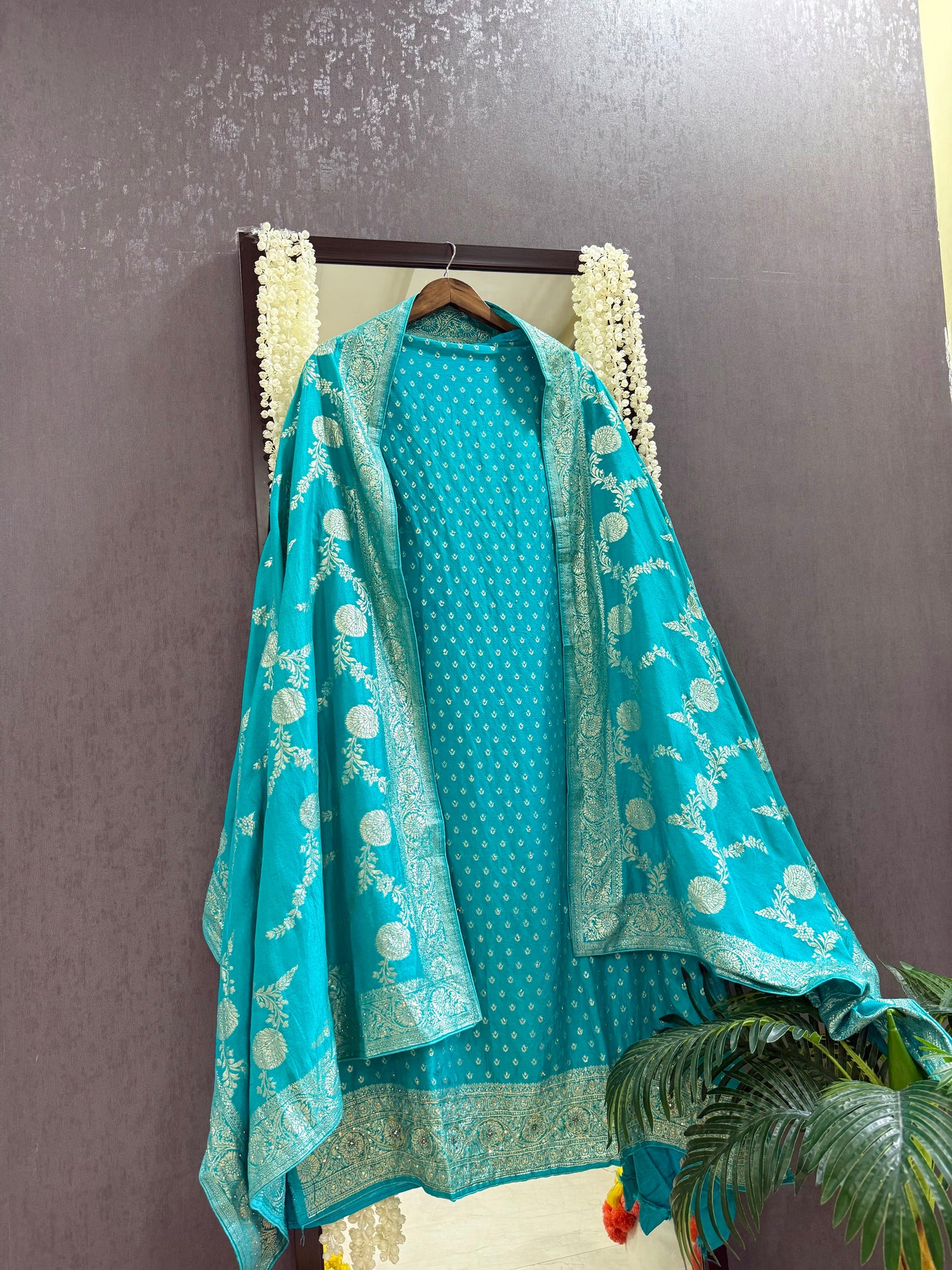Banarsi handwork silk suit