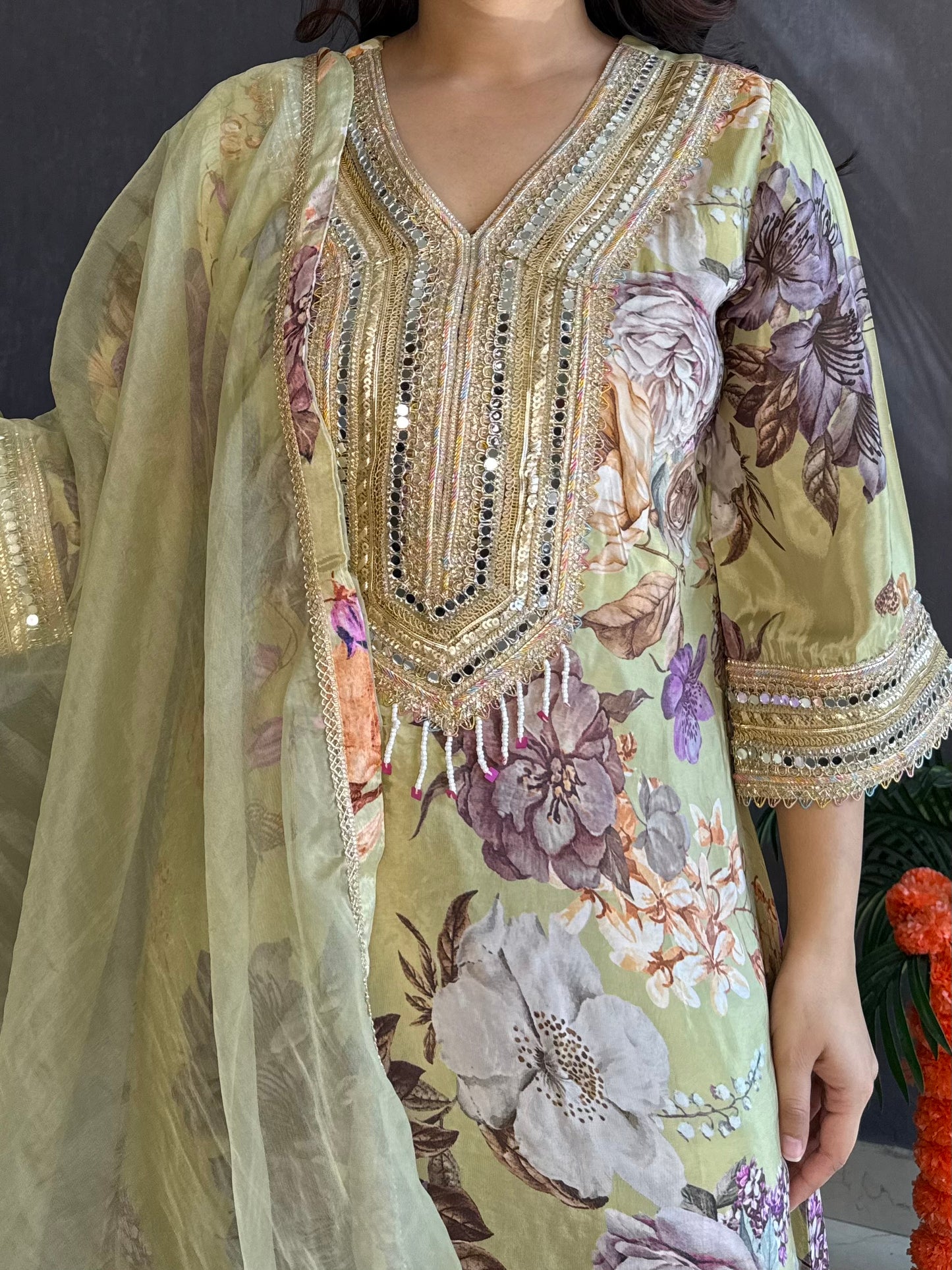 Mirrorwork Pakistani Suit
