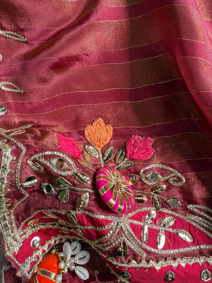 Luxurious Gotapatti Tissue silk suit