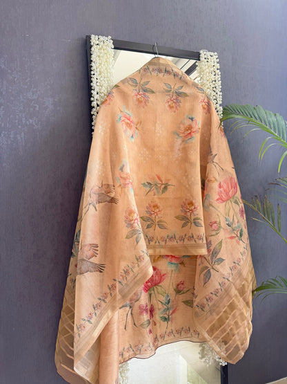 Tissue zari flamingos suit