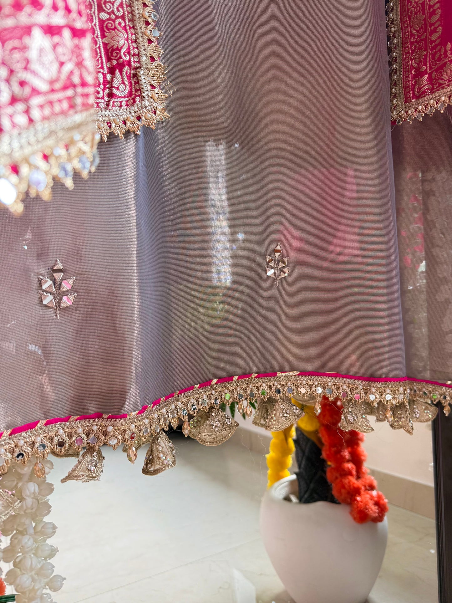 Luxurious Mirrorwork Benarsi suit