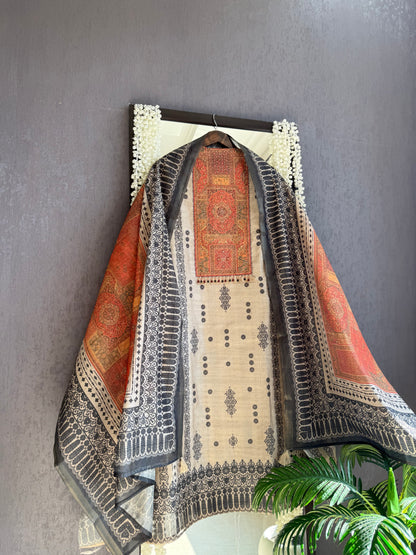 Pure Tussar silk handwork suits