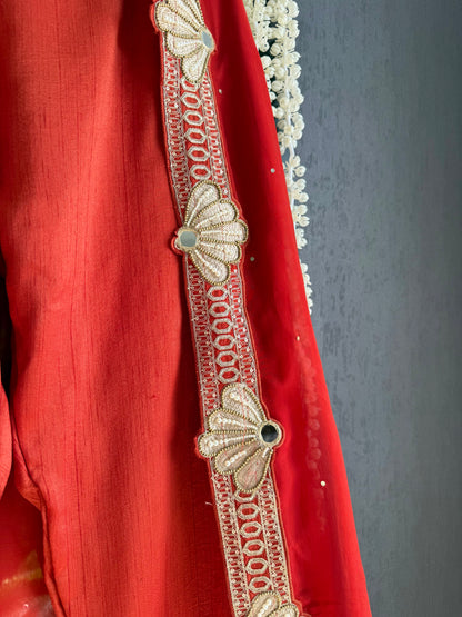 Luxurious raw silk Handwork set