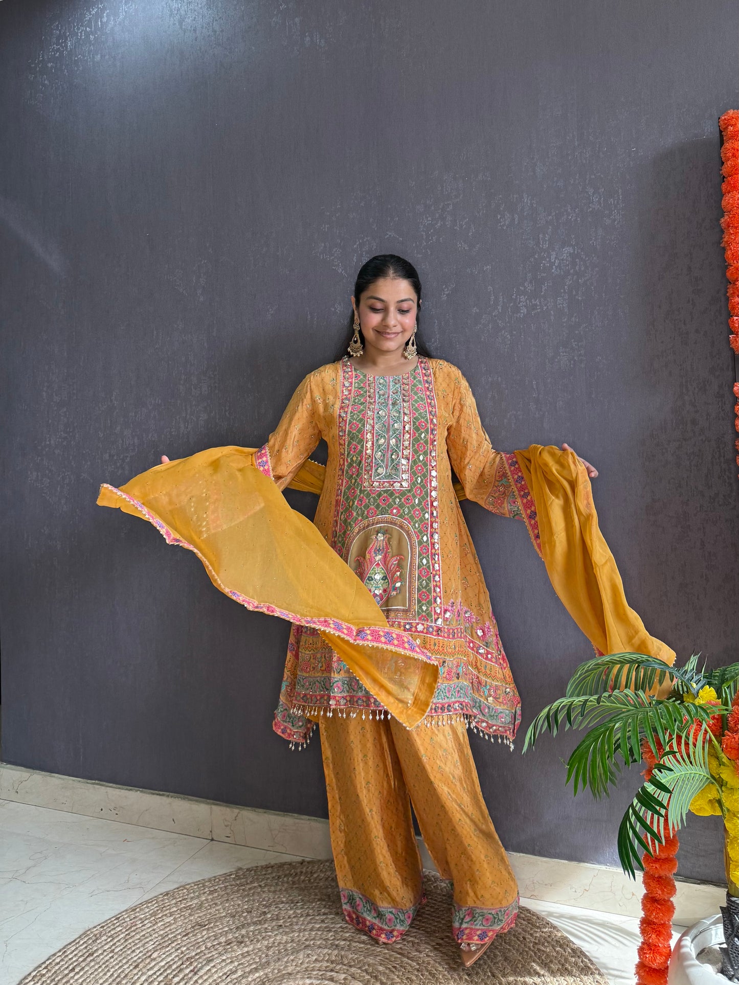 Zari embroidered Pakistani Suit