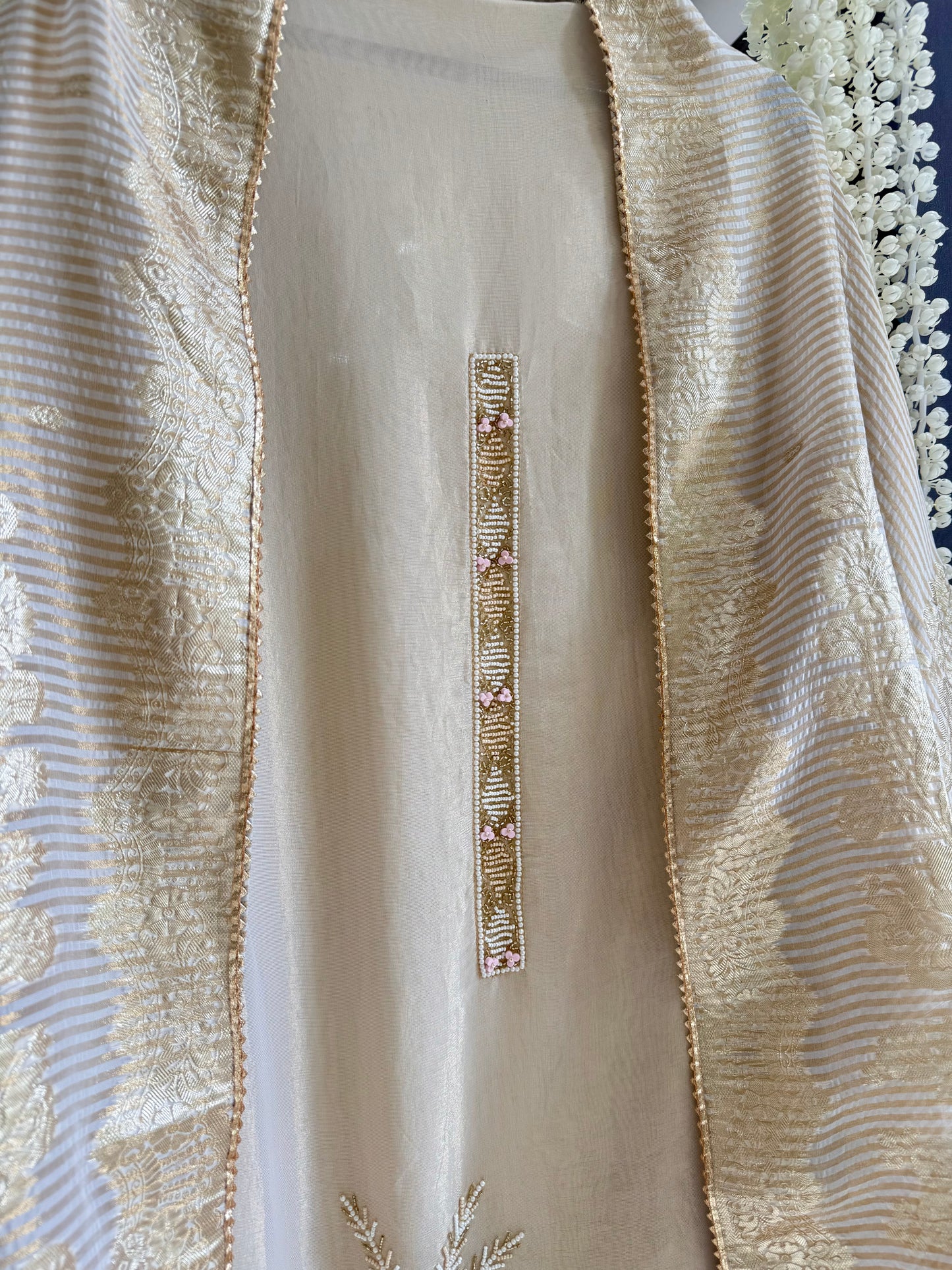 Luxurious Handwork Tissue Benarsi silk suit