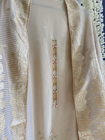 Luxurious Handwork Tissue Benarsi silk suit