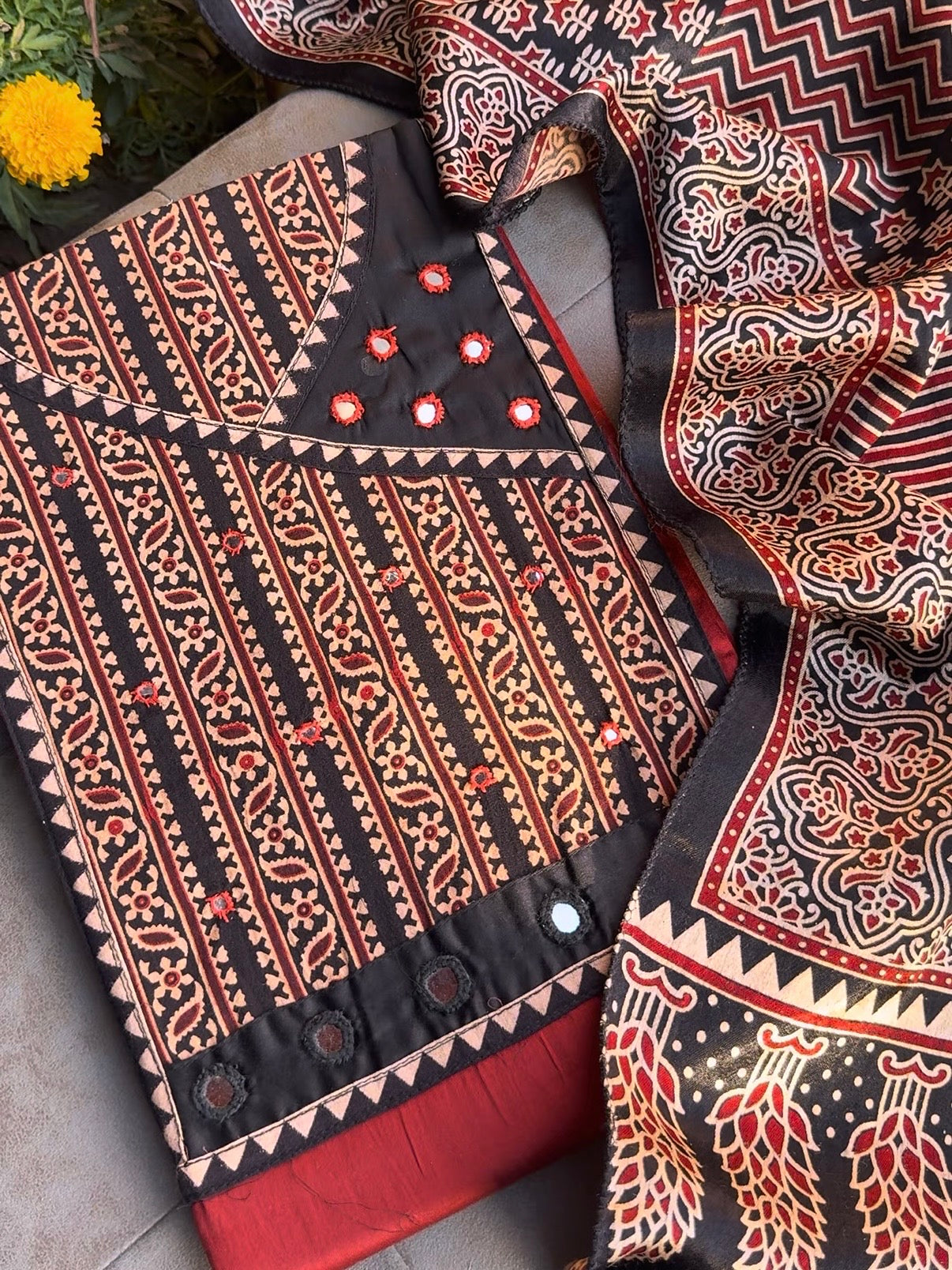 Cotton ajrakh suits