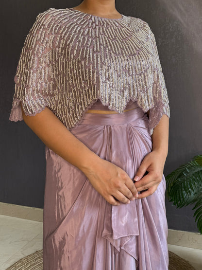 Dhoti skirt Cape set