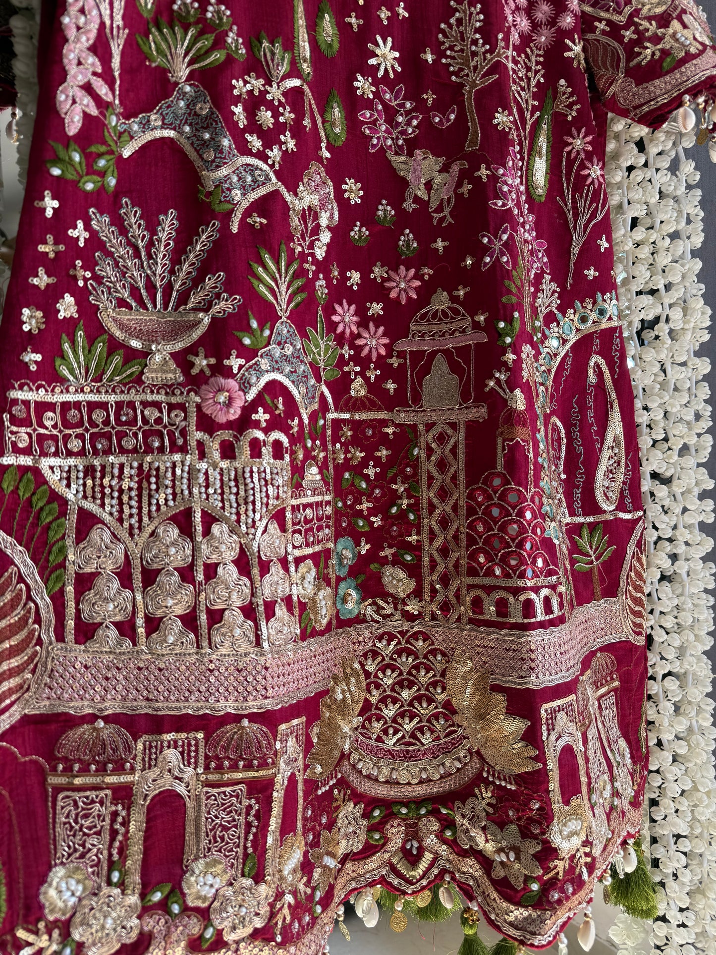Luxurious raw silk Handwork set