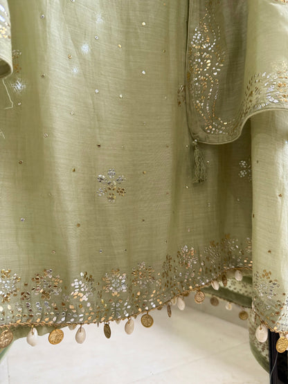 Luxurious Mul chanderi mukaish suit