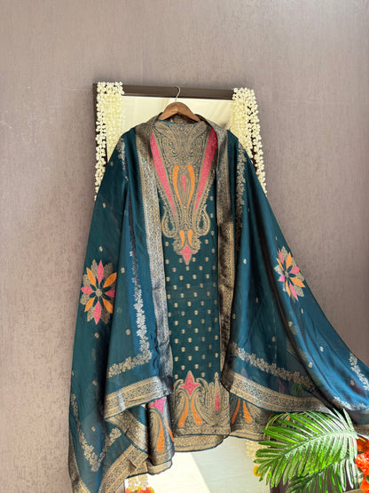 Meenakari Benarsi silk suit