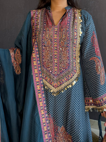 Digital printed coin sharara set