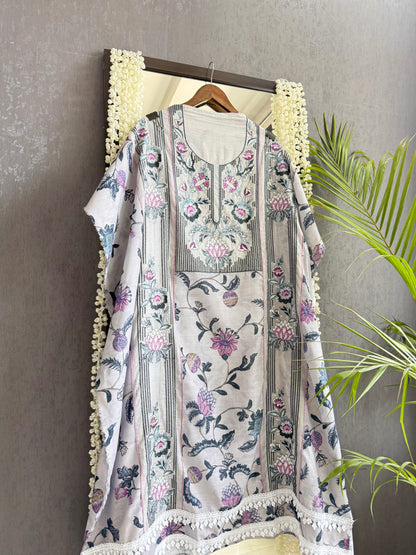 Luxurious Mul chanderi sanganeri suit